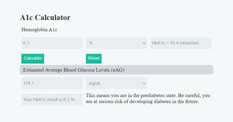 A1c Calculator