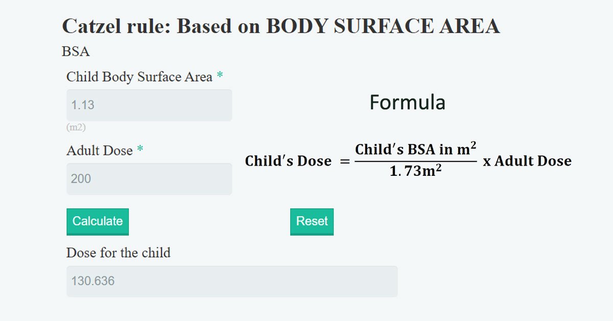 Catzel Rule Formula