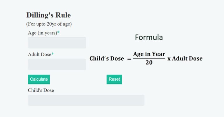 Dillings Rule Formula