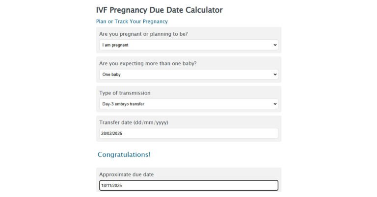 IVF Pregnancy Due Date Calculator